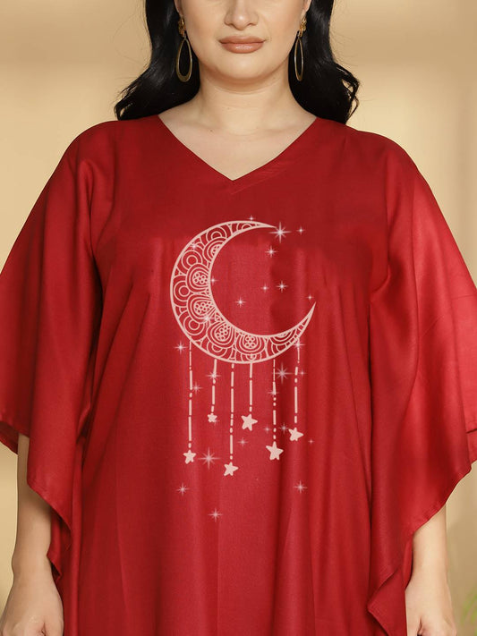 Maroon Kaftan Kurta - Chaand