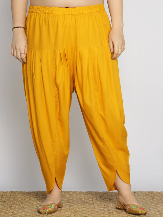 Mustard Rayon Tulip Salwar