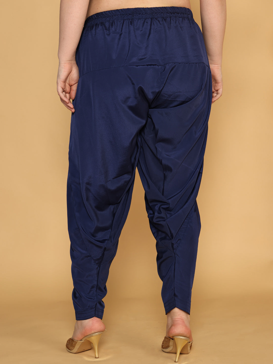 Navy Crepe Silk Salwar