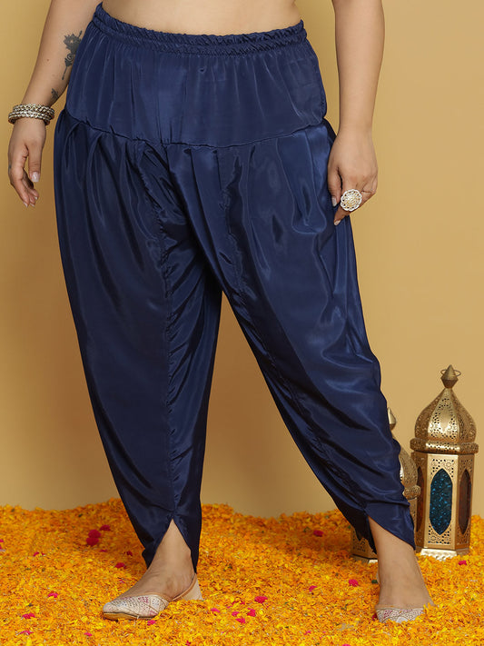 Navy Crepe Silk Tulip Salwar