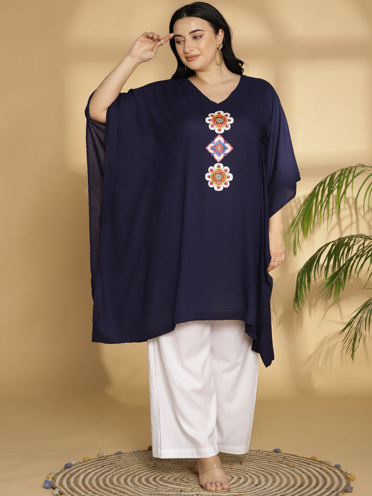 Navy Kaftan Kurta - Series