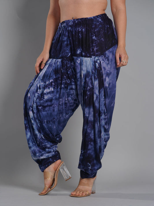 Navy Rayon TieDyeSalwar