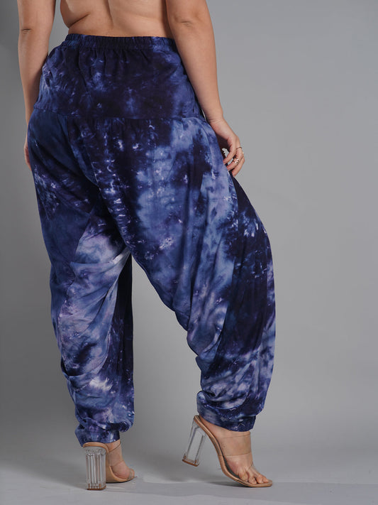 Navy Rayon TieDyeSalwar