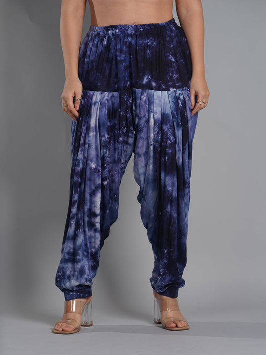Navy Rayon TieDyeSalwar
