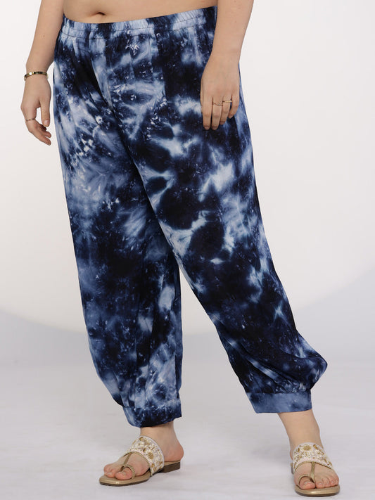 Navy TieDye AfghaniSalwar