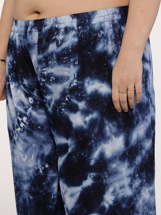 Navy TieDye AfghaniSalwar