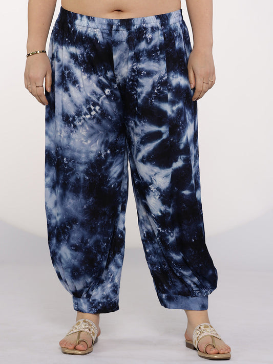 Navy TieDye AfghaniSalwar