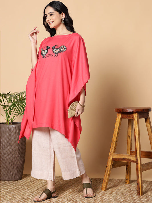 Peach Kaftan Kurta - Chidiya