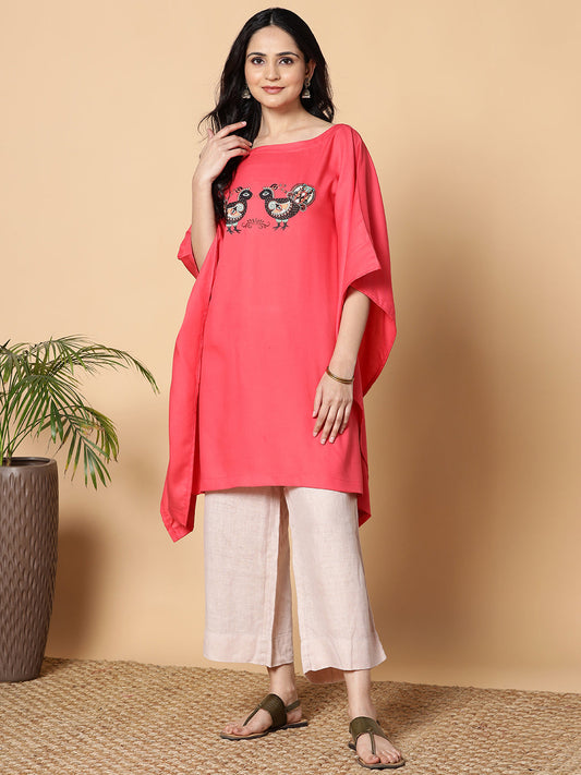 Peach Kaftan Kurta - Chidiya