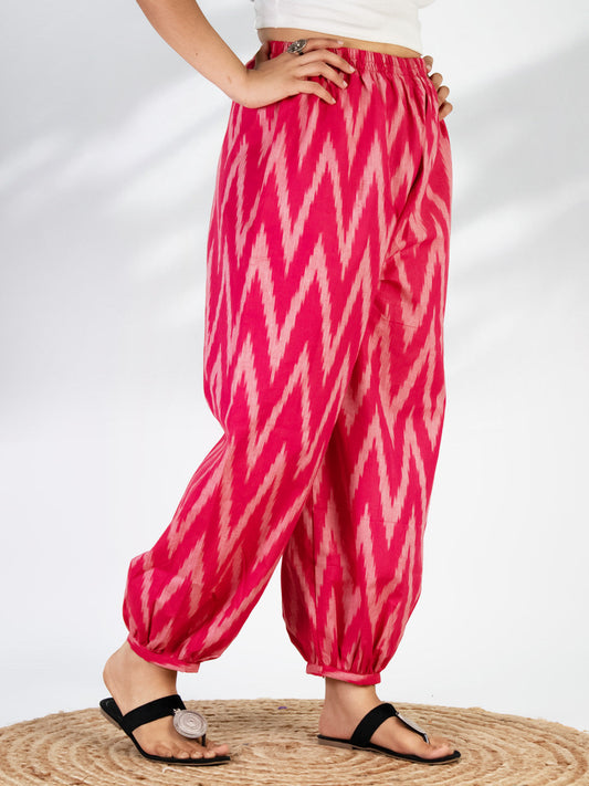 Pink Ikat Balloon Salwar