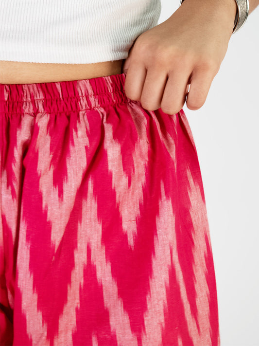 Pink Ikat Balloon Salwar