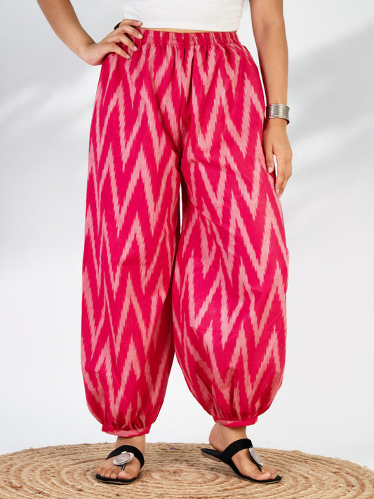 Pink Ikat Balloon Salwar