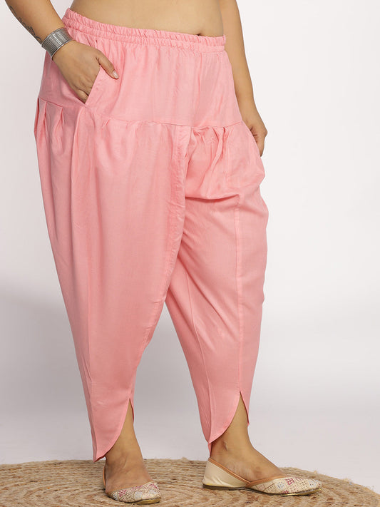 Pink Rayon Tulip Salwar