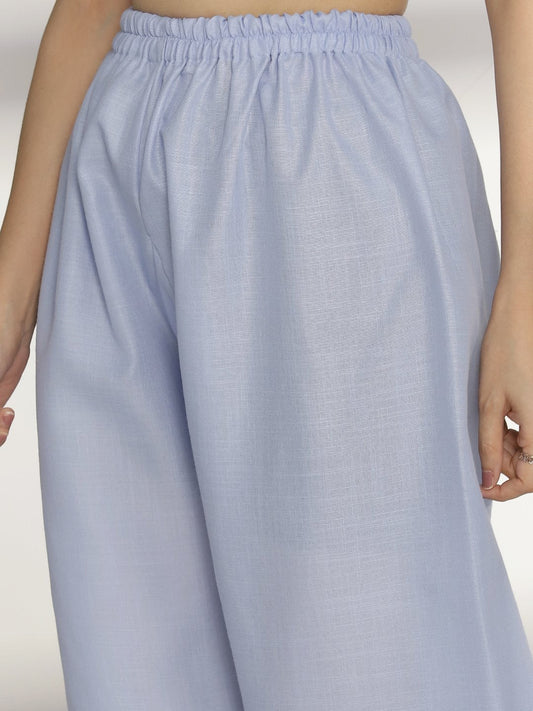 PowderBlue CottonSlub AfghaniSalwar