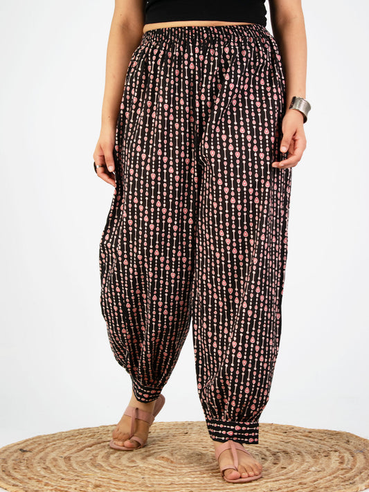 Printed Cotton Afghani Salwar - BlackPearls