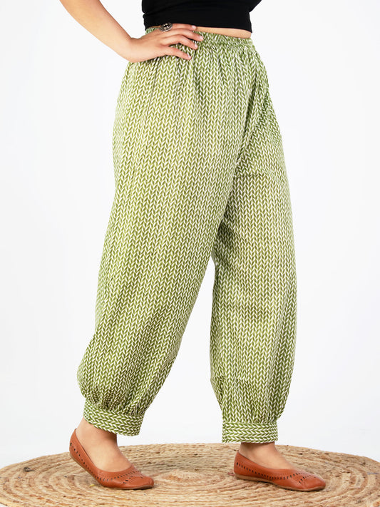 Printed Cotton Afghani Salwar - GreenPrism