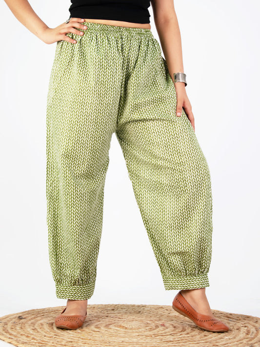 Printed Cotton Afghani Salwar - GreenPrism