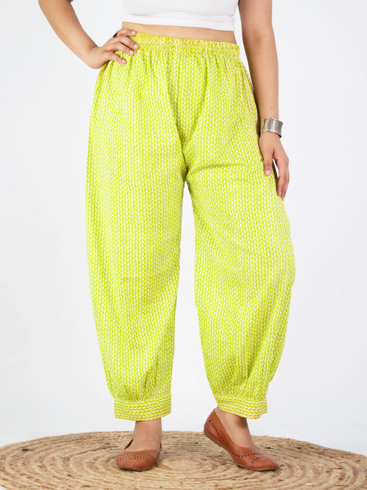 Printed Cotton Afghani Salwar - LimePrism