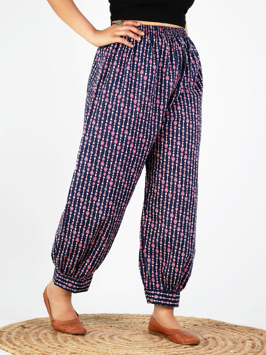 Printed Cotton Afghani Salwar - NavyPearls