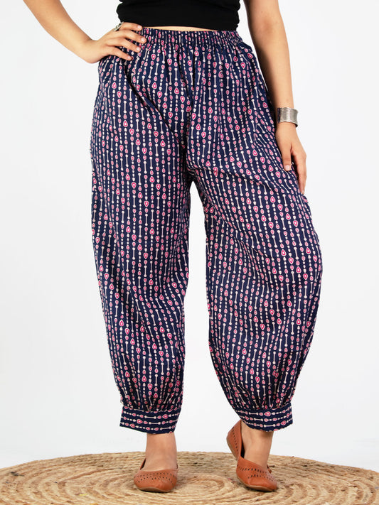 Printed Cotton Afghani Salwar - NavyPearls