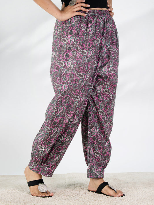 Printed Cotton Afghani Salwar - PinkSwirl