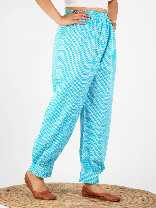 Printed Cotton Afghani Salwar - SkyBluePrism