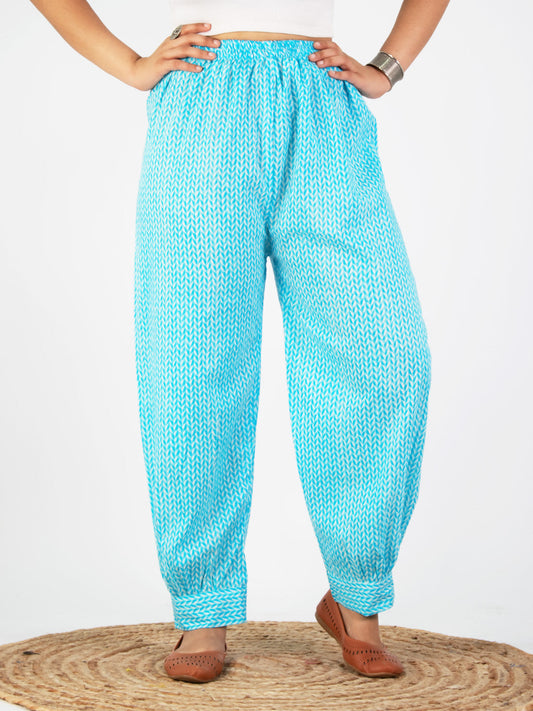 Printed Cotton Afghani Salwar - SkyBluePrism