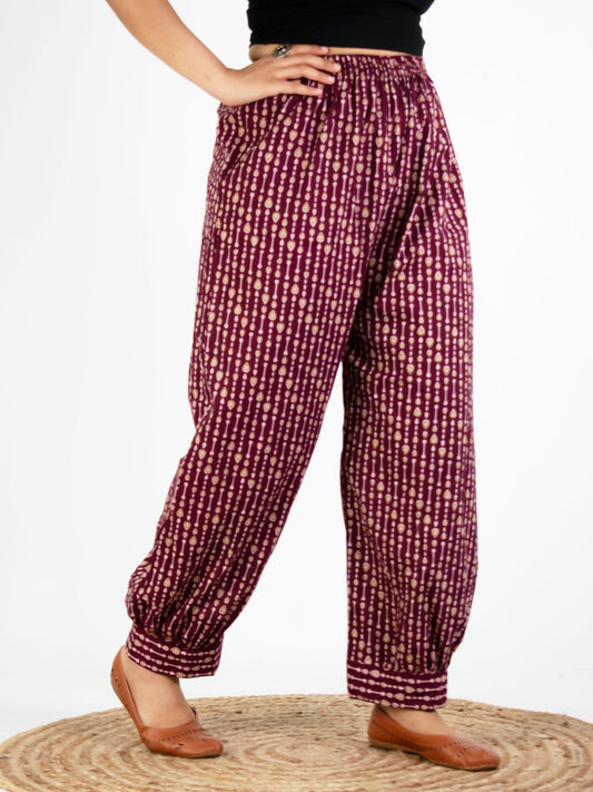 Printed Cotton Afghani Salwar - WinePearls