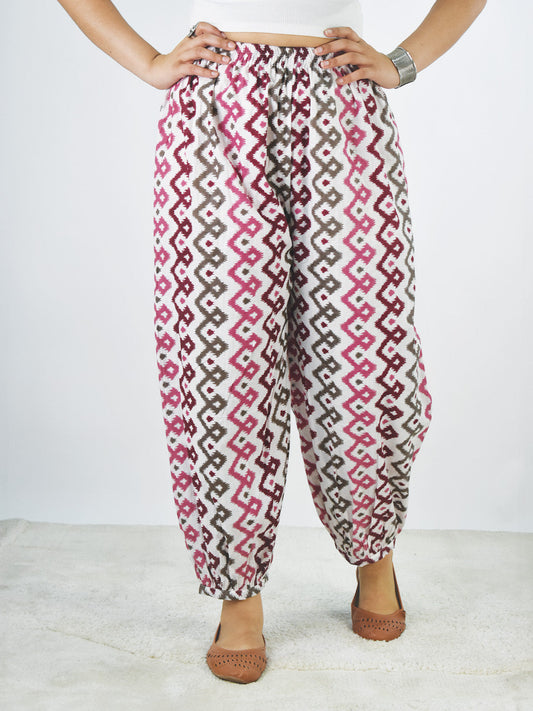 Printed Cotton Balloon Salwar - AquaPixi