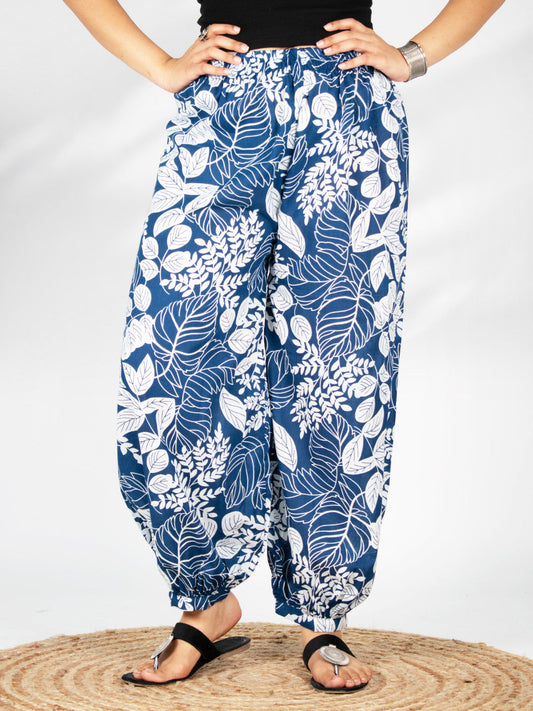 Printed Cotton Balloon Salwar - NavyGrove