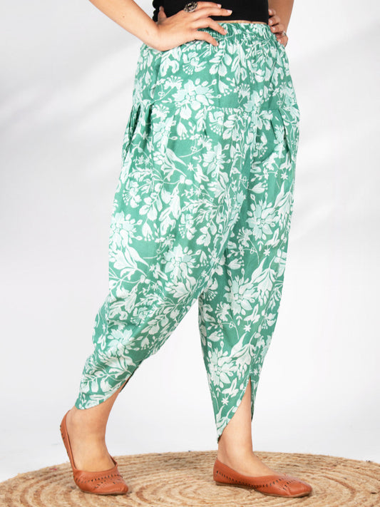 Printed Cotton Tulip Salwar - GreenLush