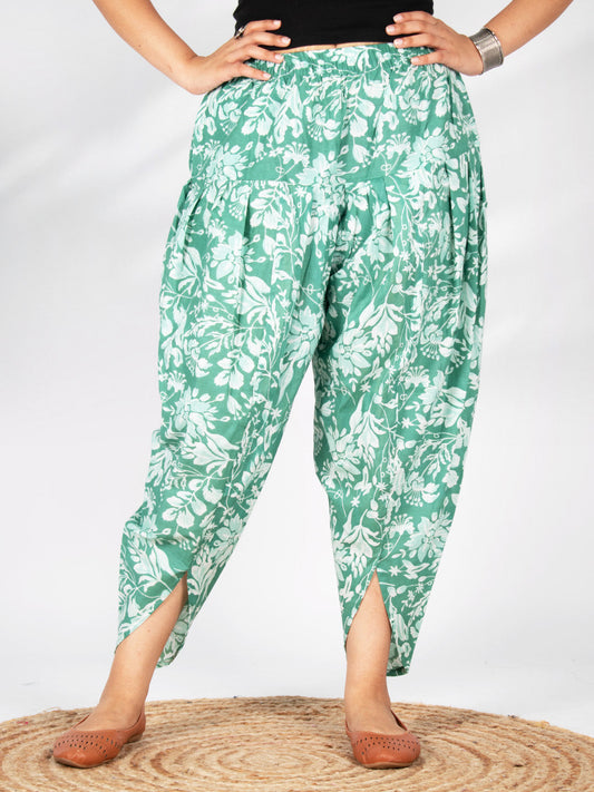 Printed Cotton Tulip Salwar - GreenLush