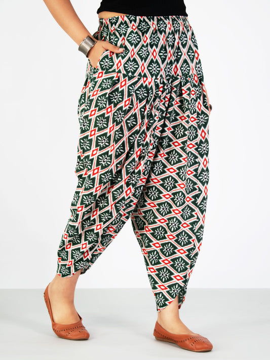 Printed Cotton Tulip Salwar - GreenStencil