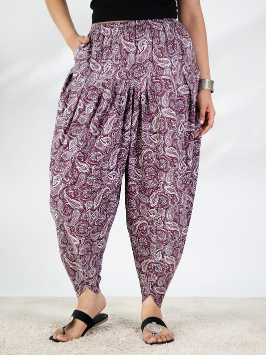 Printed Cotton Tulip Salwar - VioletSwirl