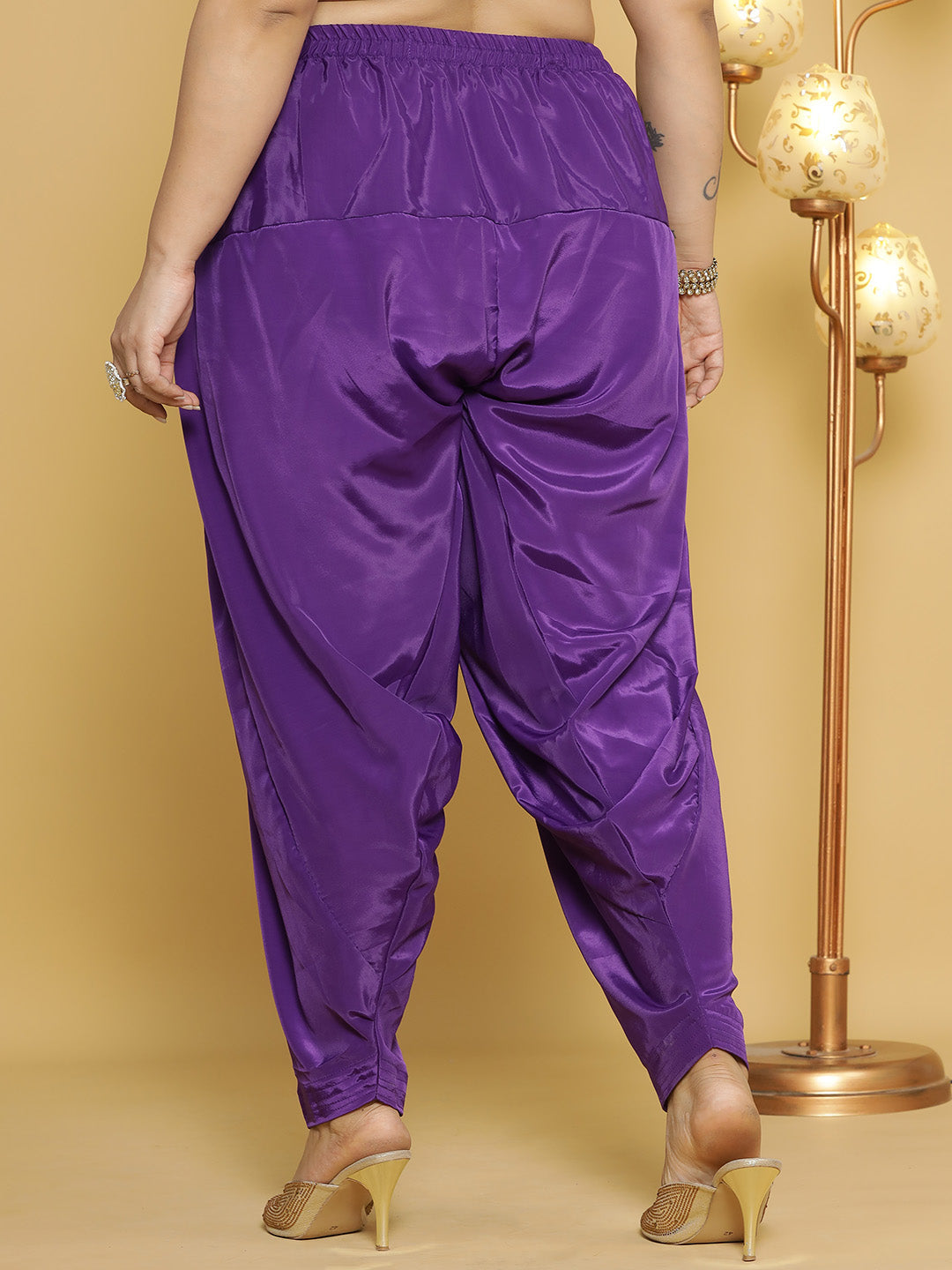 Purple Crepe Silk Salwar