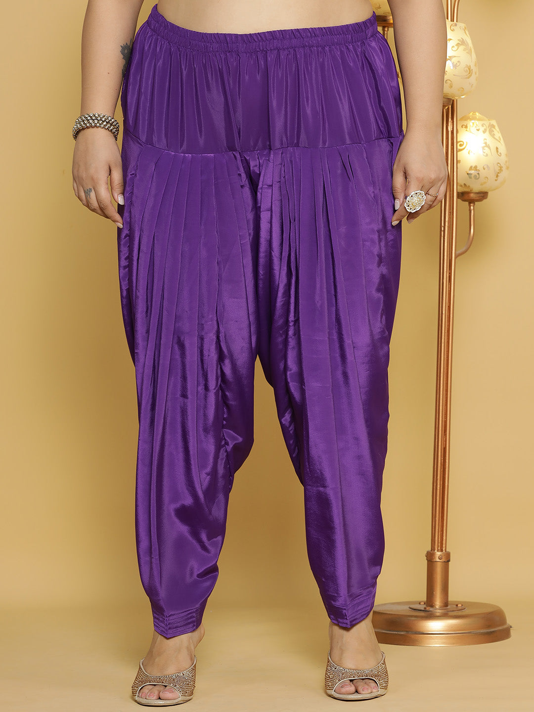 Purple Crepe Silk Salwar
