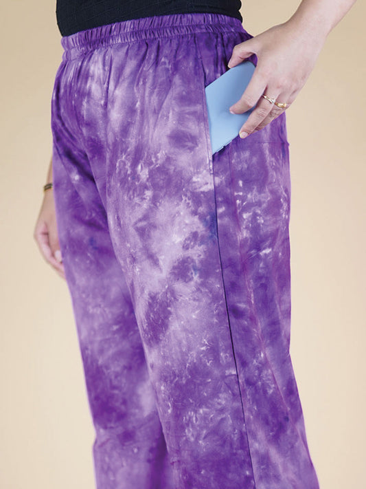 Purple Rayon TieDyePalazzo