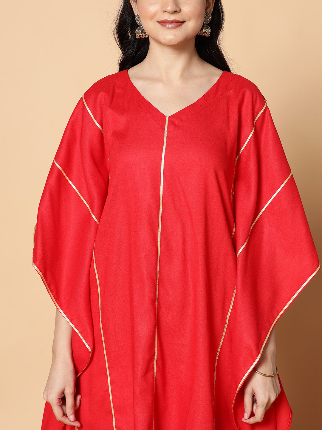Red Festive Kaftan Kurta - Rojo