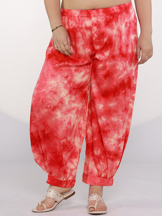 Red TieDye AfghaniSalwar