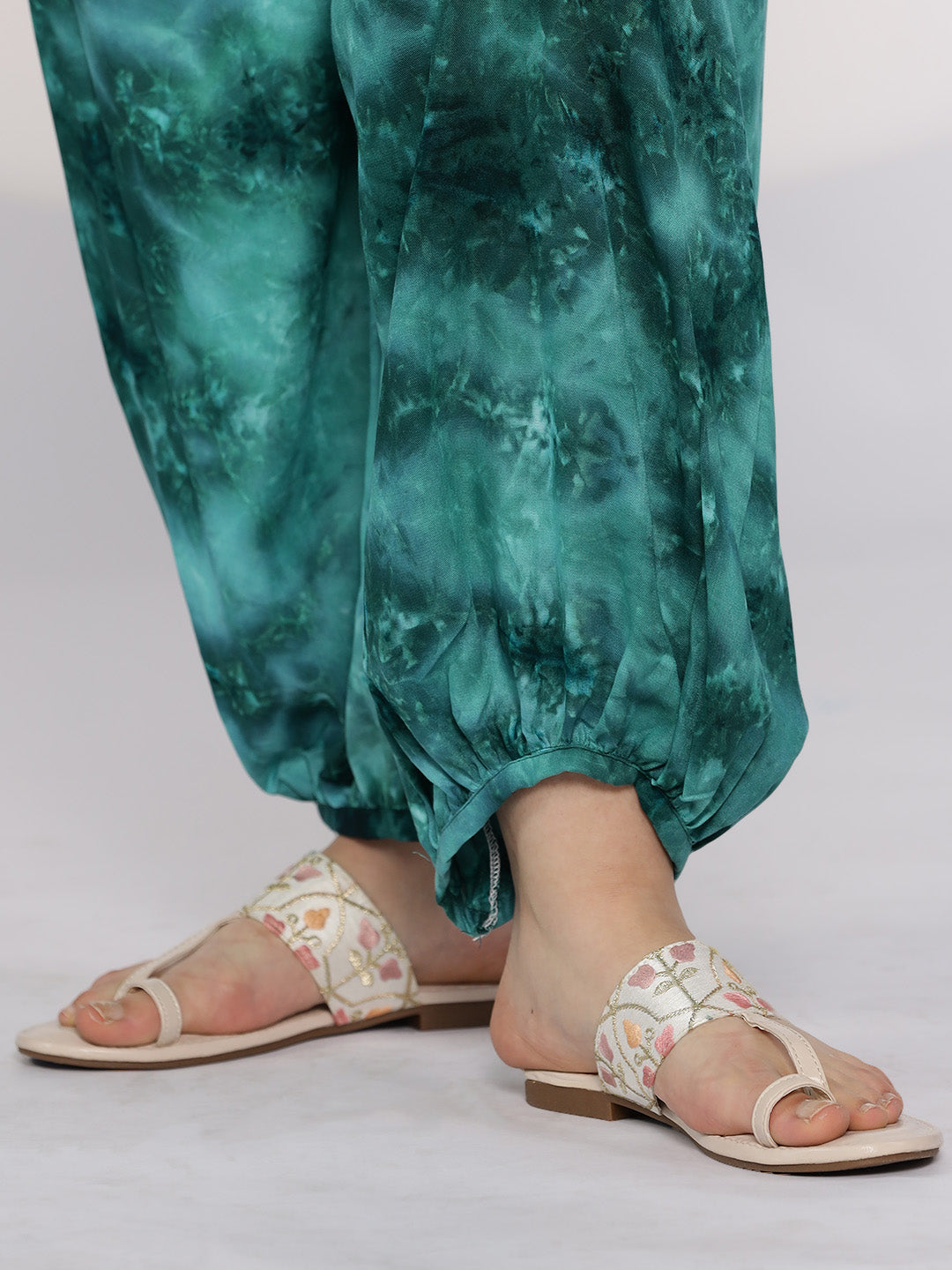 SeaGreen TieDye Balloon Salwar