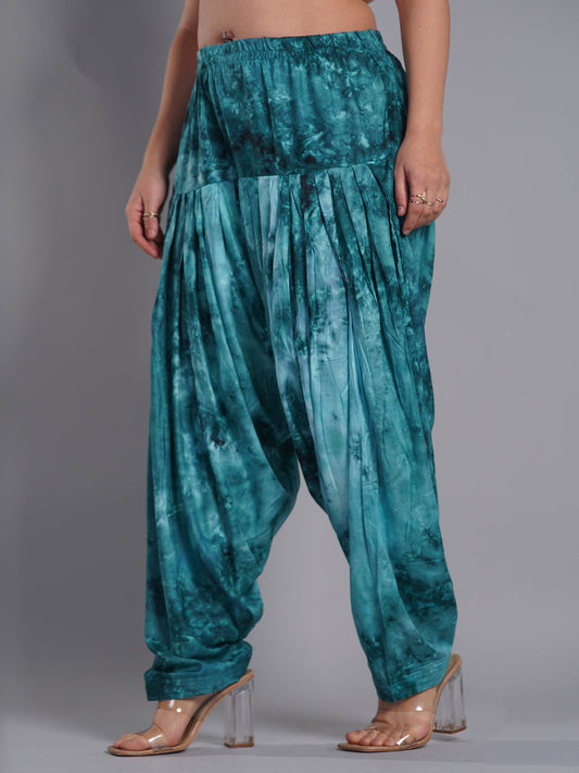 Seagreen Rayon TieDyeSalwar