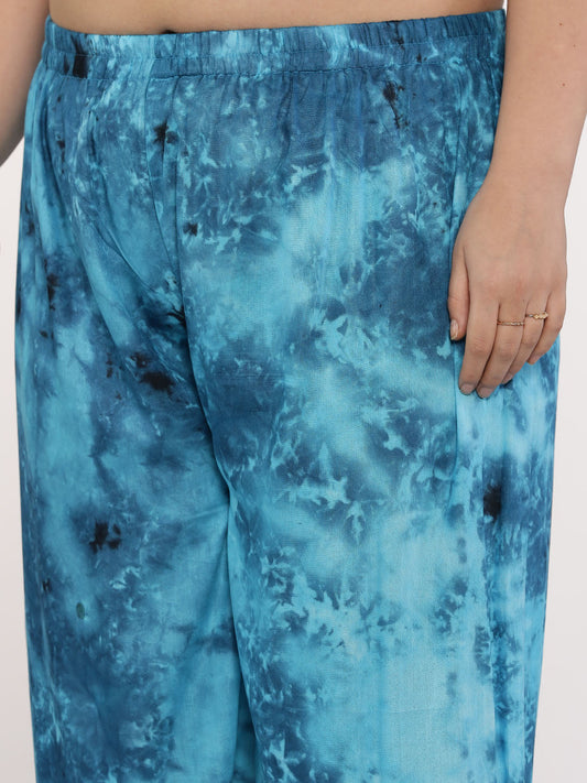 SkyBlue TieDye AfghaniSalwar