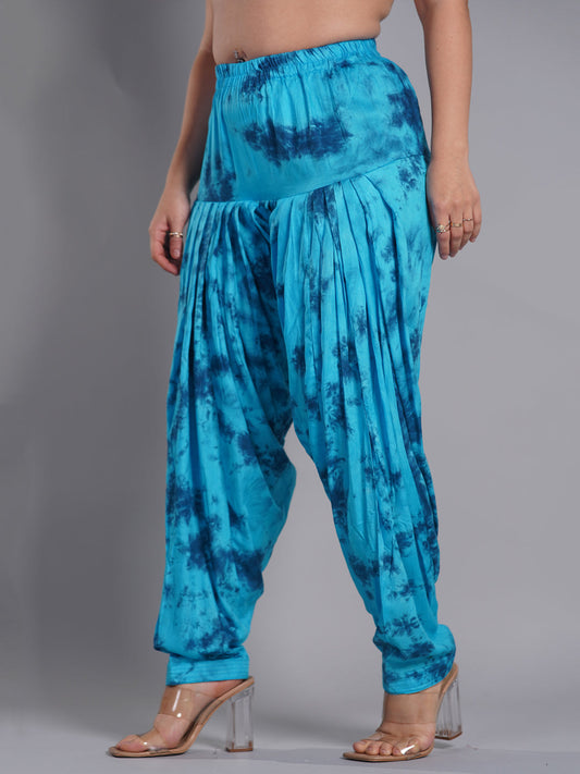 Skyblue Rayon TieDyeSalwar