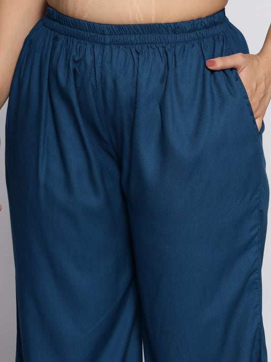 Teal Rayon Culottes