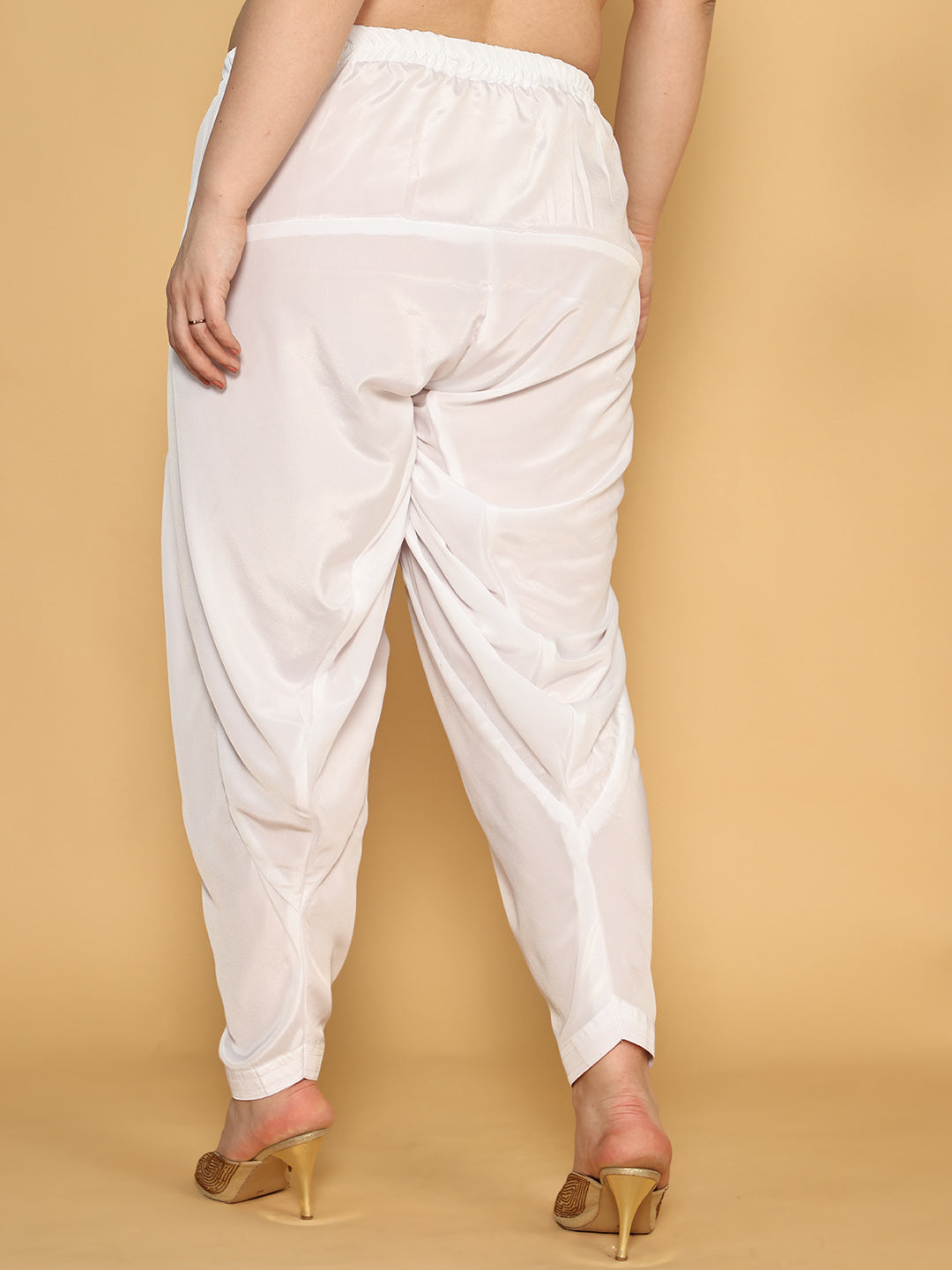 White Crepe Silk Salwar