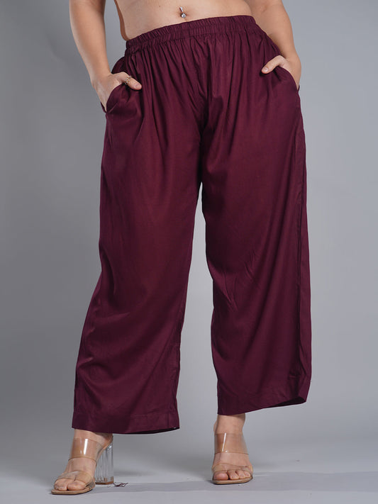 Wine Palazzo Pants