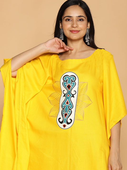 Yellow Kaftan Kurta - Royalty