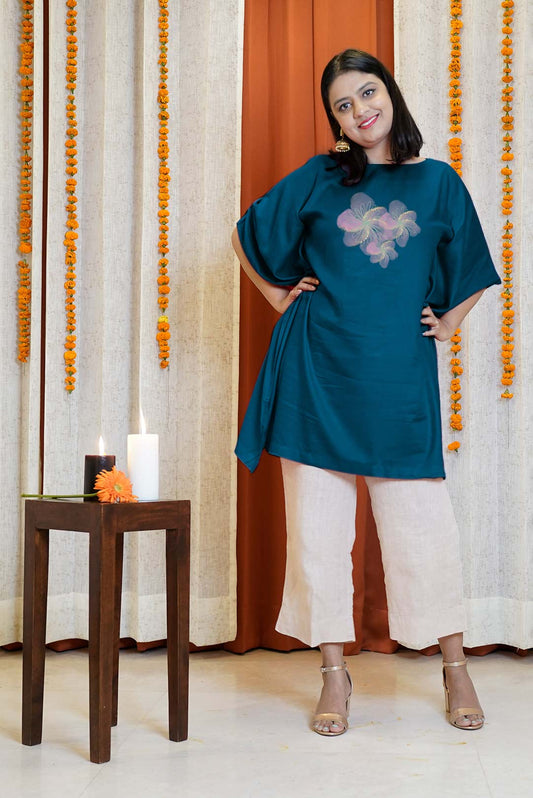 Teal Kaftan Kurta - Illumination