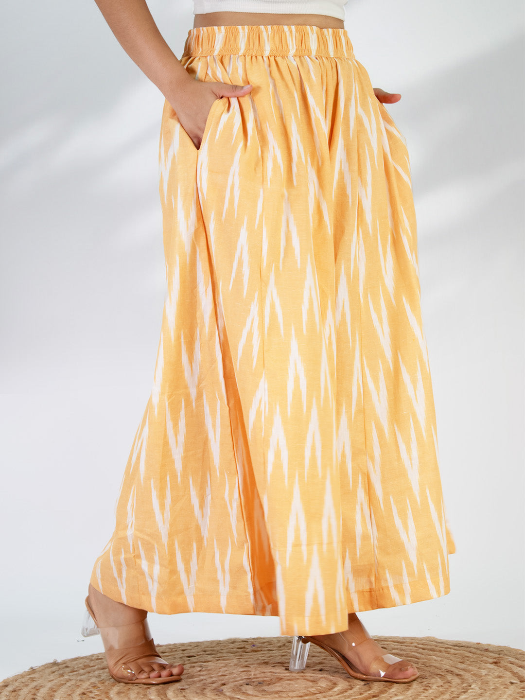 Amber Ikat Flared Palazzo