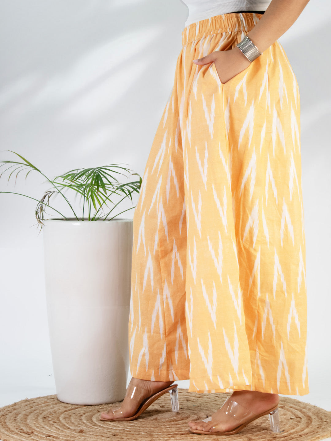 Amber Ikat Flared Palazzo
